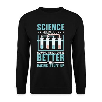 Comprendre les choses est mieux que d’inventer des choses4 - Sweat-shirt Unisexe - noir - Devant - Alina (178cm) & Michal (187cm)