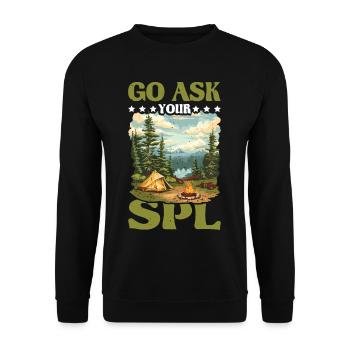 Go Ask Your Spl 24 - Unisex Sweatshirt - black - Front - Alina (178cm) & Michal (187cm)