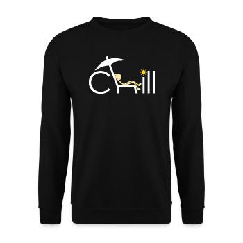 Chill - Unisex Sweatshirt - black - Front - Alina (178cm) & Michal (187cm)