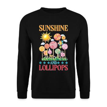 Sunshine And Lollipops 13 - Unisex Pullover - Schwarz - Vorne - Alina (178cm) & Michal (187cm)