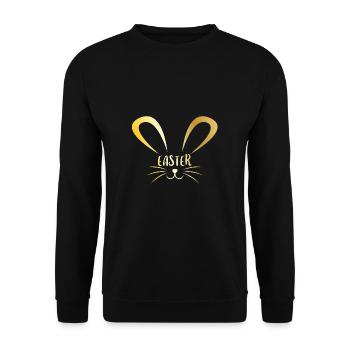 Idée cadeau Pâques Pâques lapin printemps - Sweat-shirt Unisexe - noir - Devant - Alina (178cm) & Michal (187cm)