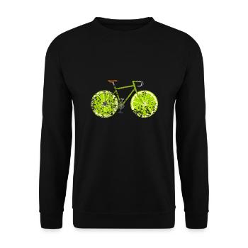 Road Bike Bicycle Fruit Fruit Vintage Retro Grunge - Unisex Sweatshirt - black - Front - Alina (178cm) & Michal (187cm)