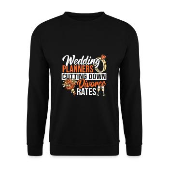 Event Marriage Wedding Planning Wedding Planner - Unisex Pullover - Schwarz - Vorne - Alina (178cm) & Michal (187cm)