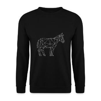 donkey - Unisex Sweatshirt - black - Front - Alina (178cm) & Michal (187cm)