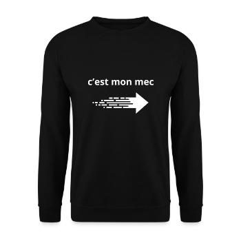 C'est mon mec - Sweat-shirt Unisexe - noir - Devant - Alina (178cm) & Michal (187cm)
