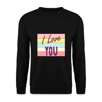 PAAR. ICH HABE GERADE GEHEIRATET. Junggesellinnenabschied. HEILIGER VALENTINSTAG. MARIES - Unisex Pullover - Schwarz - Vorne - Alina (178cm) & Michal (187cm)