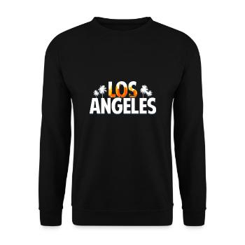 California Los Angeles - Unisex Pullover - Schwarz - Vorne - Alina (178cm) & Michal (187cm)