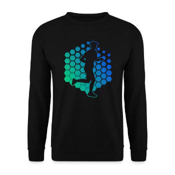 Course de fond Marathon - Sweat-shirt Unisexe - noir - Devant - Alina (178cm) & Michal (187cm)