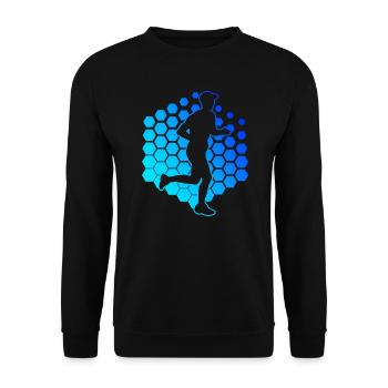 Running Marathonläufer Joggen Laufen Cross Country - Unisex Pullover - Schwarz - Vorne - Alina (178cm) & Michal (187cm)