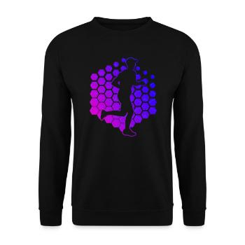 Marathon Runner Jogging Jogging Marathon - Sweat-shirt Unisexe - noir - Devant - Alina (178cm) & Michal (187cm)
