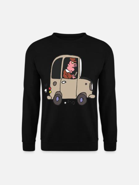 Car driver cartoon - Unisex Sweatshirt - black