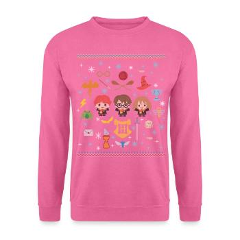 Harry Potter Ugly Christmas Chibi Design - Unisex Pullover - Pink - Vorne