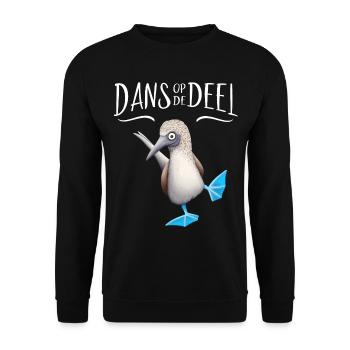 Cadeau De Deel du Nord de l'Allemagne de Booby Dan aux pieds bleus - Sweat-shirt Unisexe - noir - Devant - Alina (178cm) & Michal (187cm)