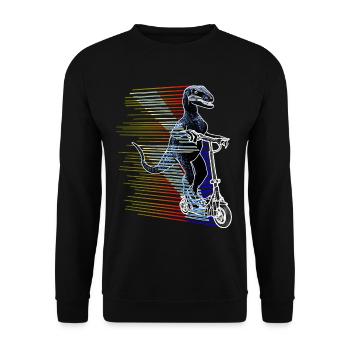 Escooter Electroroller E-Roller Raptor Bestseller - Unisex Pullover - Schwarz - Vorne - Alina (178cm) & Michal (187cm)