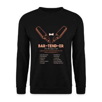 Bartender saying - Unisex Sweatshirt - black - Front - Alina (178cm) & Michal (187cm)