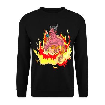 DEVIL'S CANDY HELL - SWEET TO SET THE WORLD ON FIRE - Unisex Sweatshirt - black - Front - Alina (178cm) & Michal (187cm)