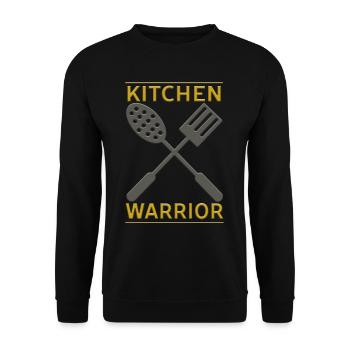 Kitchen Warrior - Kitchen Warrior - Unisex Sweatshirt - black - Front - Alina (178cm) & Michal (187cm)