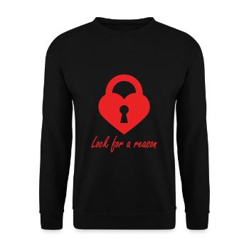 Lock for a Reason - Unisex Sweatshirt - black - Front - Alina (178cm) & Michal (187cm)