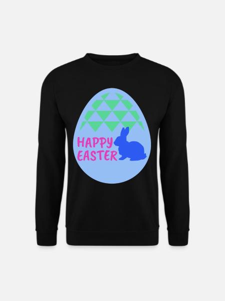 Happy easter - Frohe Ostern - Unisex Pullover - Schwarz