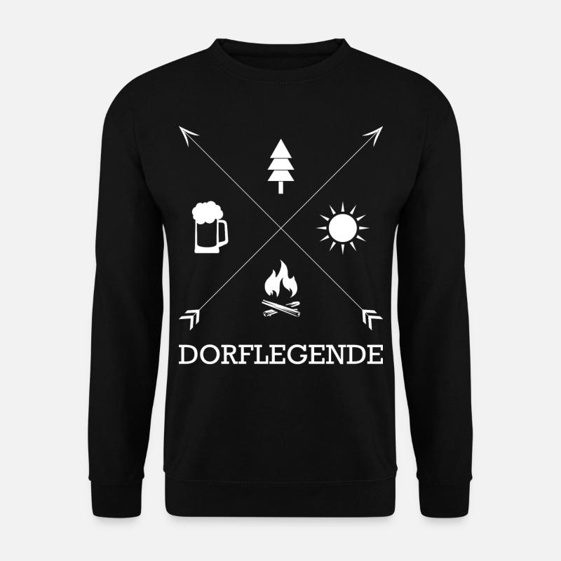 DORFLEGENDE Dorfkind Holz Natur Wald Legende Dorf - Unisex Pullover - Schwarz
