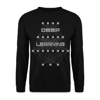 Deep Learning AI Artificial Intelligence - Unisex Sweatshirt - black - Front - Alina (178cm) & Michal (187cm)