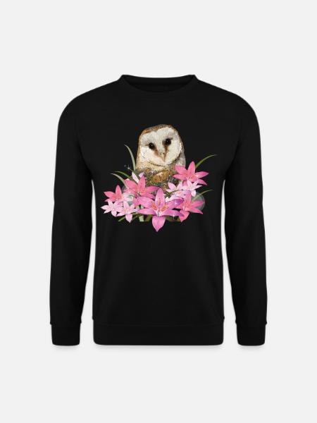 barn owl - Unisex Sweatshirt - black