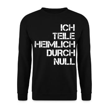 I secretly divide math by zero - Unisex Sweatshirt - black - Front - Alina (178cm) & Michal (187cm)