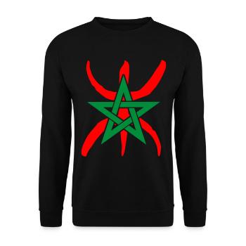 Amazigh Morocco - Unisex Sweatshirt - black - Front - Alina (178cm) & Michal (187cm)