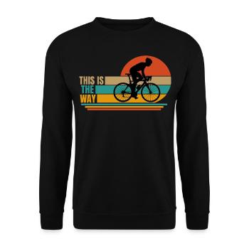 Radfahren. dies auf die Art und Weise - Unisex Pullover - Schwarz - Vorne - Alina (178cm) & Michal (187cm)