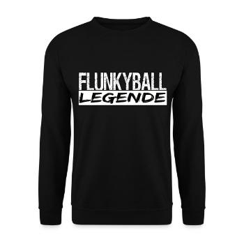 Flunkyball Legende Festival - Unisex Pullover - Schwarz - Vorne - Alina (178cm) & Michal (187cm)