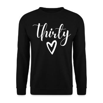 30th birthday - Unisex Sweatshirt - black - Front - Alina (178cm) & Michal (187cm)
