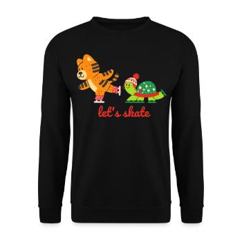 patinons - Sweat-shirt Unisexe - noir - Devant - Alina (178cm) & Michal (187cm)
