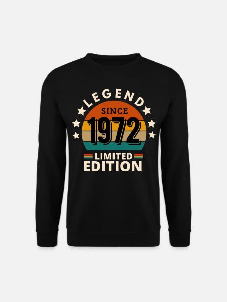 LEGENDE 1972, JAHRGANG 1972 - Unisex Pullover - Schwarz