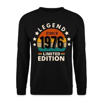 LEGEND 1976, VINTAGE 1976 - Unisex Sweatshirt - black - Front - Alina (178cm) & Michal (187cm)