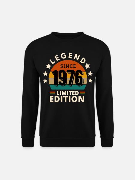 LÉGENDE 1976, MILLÉSIME 1976 - Sweat-shirt Unisexe - noir