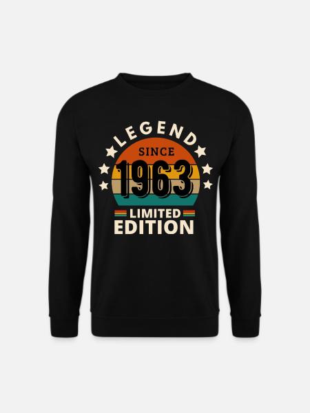 LEGENDE 1963, JAHRGANG 1963 - Unisex Pullover - Schwarz