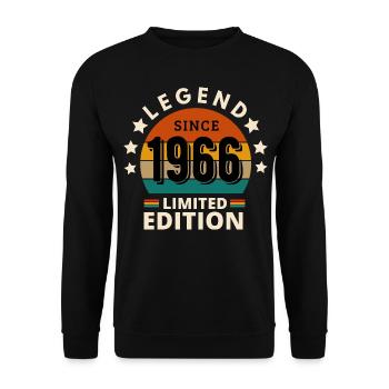 LEGEND 1966, VINTAGE 1966 - Unisex Sweatshirt - black - Front - Alina (178cm) & Michal (187cm)