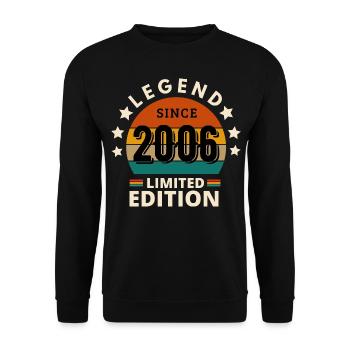 LEGEND 2006, VINTAGE 2006 - Unisex Sweatshirt - black - Front - Alina (178cm) & Michal (187cm)