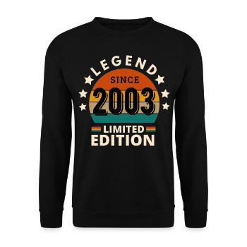 LEGEND 2003, VINTAGE 2003 - Unisex Sweatshirt - black - Front - Alina (178cm) & Michal (187cm)