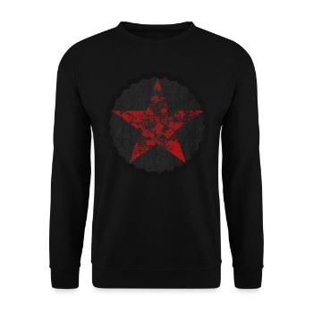 Red Red Star Links Punk Rocknroll - Sweat-shirt Unisexe - noir - Devant - Alina (178cm) & Michal (187cm)