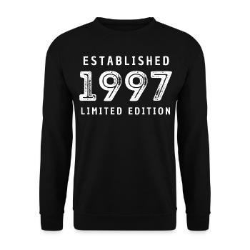CRÉATION EN ÉDITION LIMITÉE EN 1997 - Sweat-shirt Unisexe - noir - Devant - Alina (178cm) & Michal (187cm)