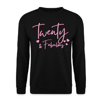 twenty fabulous - Unisex Sweatshirt - black - Front - Alina (178cm) & Michal (187cm)