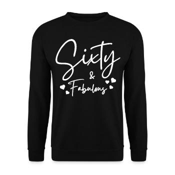 Sixty fabulous - Unisex Sweatshirt - black - Front - Alina (178cm) & Michal (187cm)