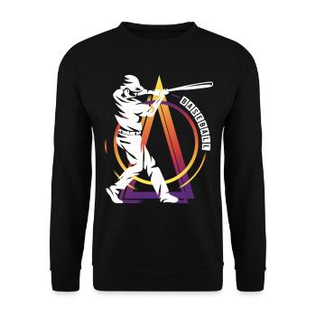 Baseball Baseball Player USA Sport Home Run - Unisex Sweatshirt - black - Front - Alina (178cm) & Michal (187cm)
