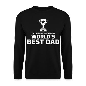 World's best dad - Unisex Sweatshirt - black - Front - Alina (178cm) & Michal (187cm)