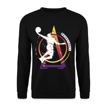 Basketteur Basketteur Dunking Vintage Retro - Sweat-shirt Unisexe - noir - Devant - Alina (178cm) & Michal (187cm)