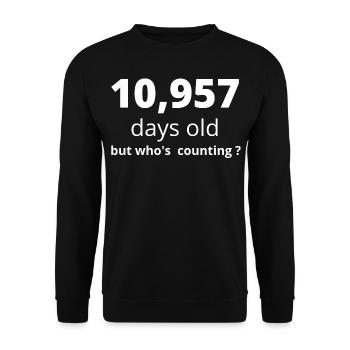 30th birthday - Unisex Sweatshirt - black - Front - Alina (178cm) & Michal (187cm)