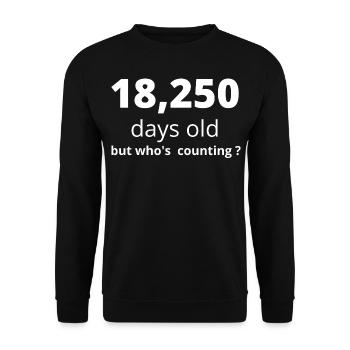 50th birthday. - Unisex Sweatshirt - black - Front - Alina (178cm) & Michal (187cm)