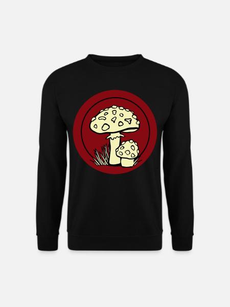 Toadstool, mushroom picker, poisonous, ranger - Unisex Sweatshirt - black