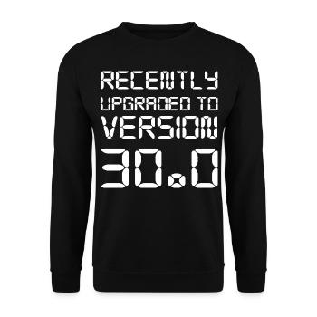 30th birthday - Unisex Sweatshirt - black - Front - Alina (178cm) & Michal (187cm)